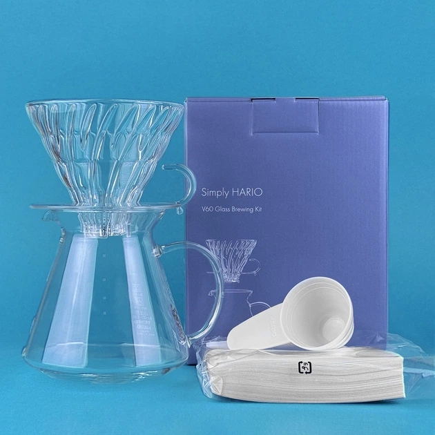 Набор для фильтр кофе Simply Hario V60 Glass Brewing Kit 02