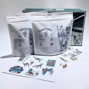 Gift set of coffee beans for espresso